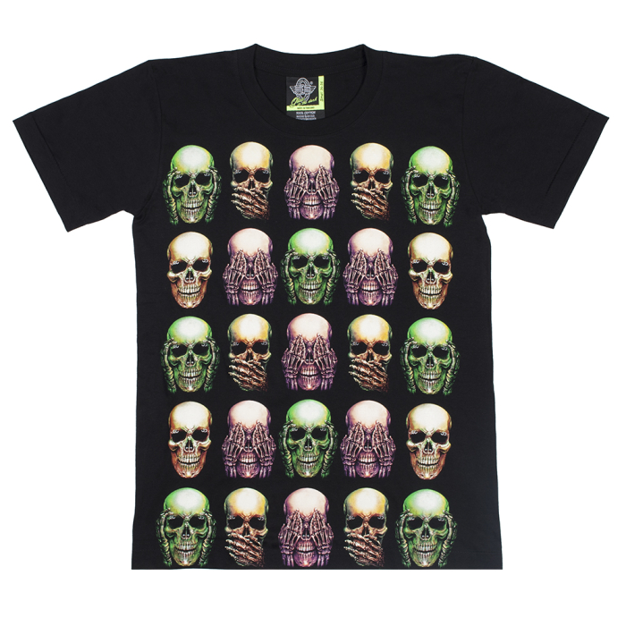 Hear No, Speak No, See No Skulls T-Shirt