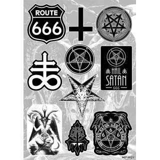 Occult Symbols (Black & White) SP-023 Sticker Pack