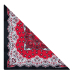 White and Red Turkish Pattern on a Black Background Bandana White and Red Turkish Pattern on a Black Background Bandana