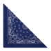 Double White and Black Paisley on a Dark Blue Background Bandana