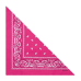 White and Black Paisley on a Pink Background Bandana