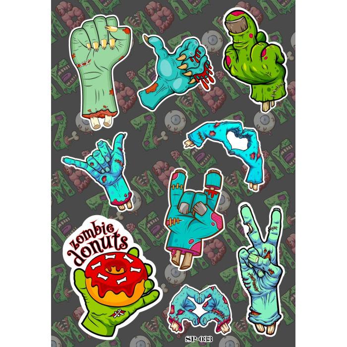 Zombie Hands SP-033 Sticker Pack
