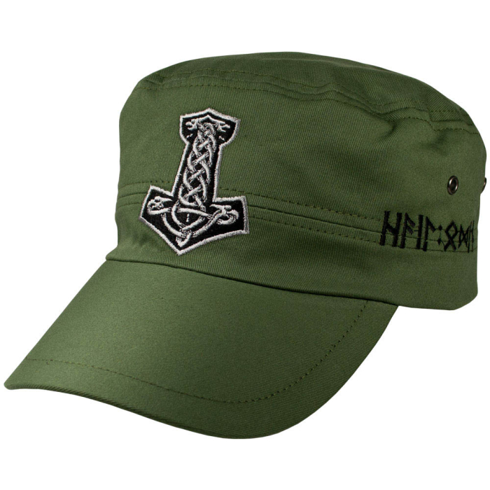 Thor's Hammer (Runes) Olive Cap