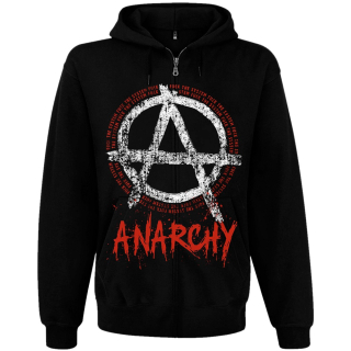 Anarchy "Fuck the System" Kangaroo Pocket Hoodie with a Zipper