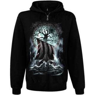 Drakkar (Tree of Life) Kangaroo Pocket Hoodie with a Zipper
