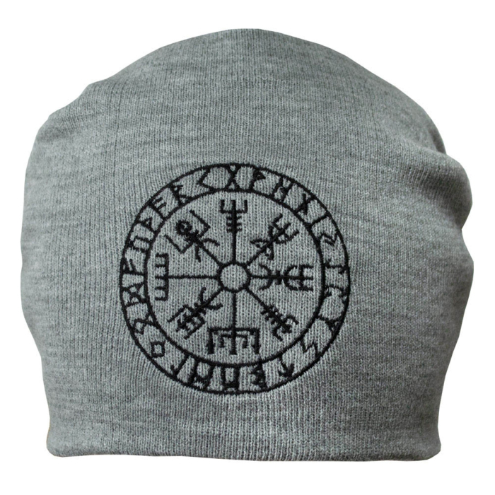 Aegishjalmur (Helm of Awe) Gray Hat with Embroidery