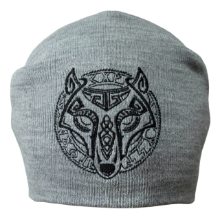 Wolf (Fenrir) Gray Hat with Embroidery