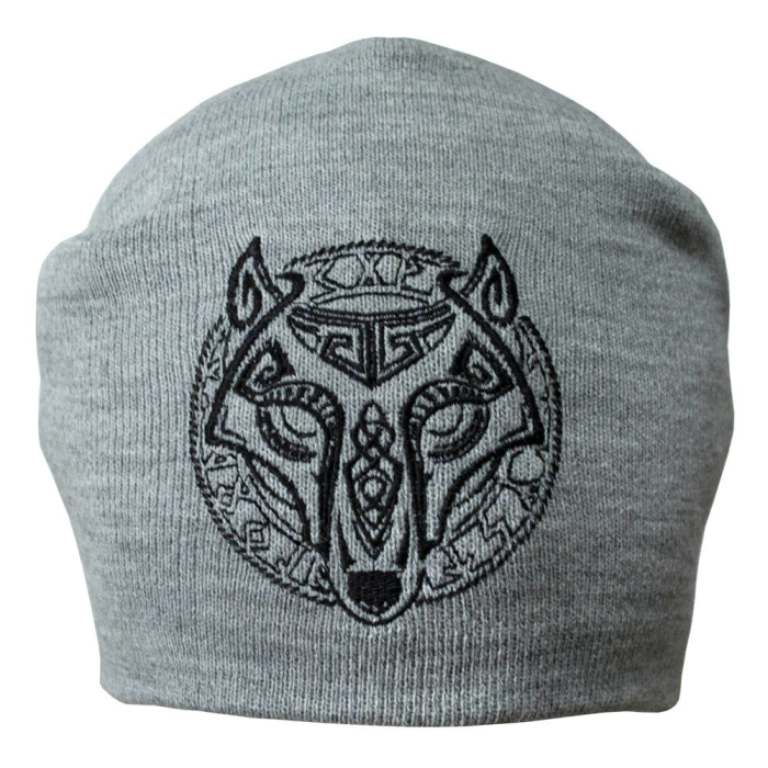 Wolf (Fenrir) Gray Hat with Embroidery