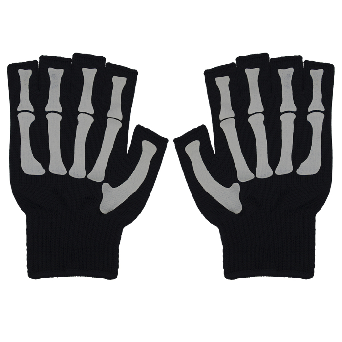 Skeleton Bone (Gray) Gloves