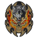 Wolf (Fiery Skull) Back Embroidered Patch