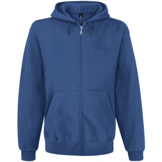 Blue (Plain) Kangaroo Pocket Hoodie on the Zipper