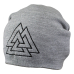 Valknut (Big Symbol) Gray Hat with Embroidery