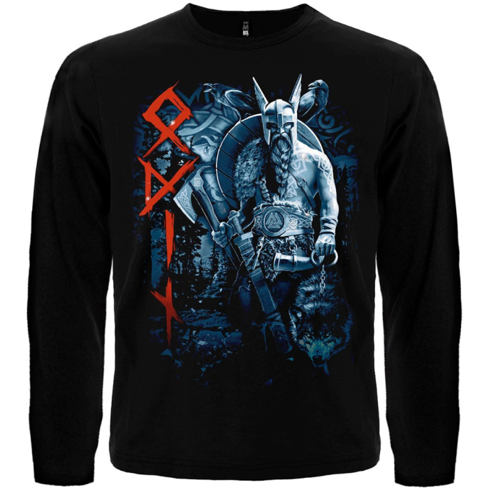 Odin (Runic Circle) Long Sleeve T-Shirt