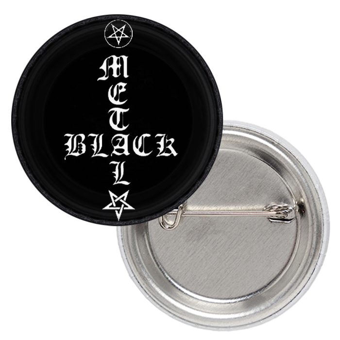 Black Metal (Inverted Cross) Badge
