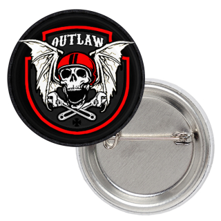 Outlaw (Biker Skull) Badge