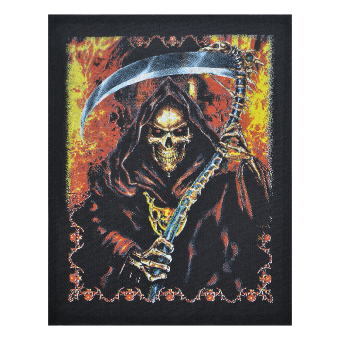 Grim Reaper Katana Embroidered Patch