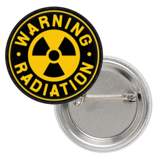 Warning - Radiation Badge