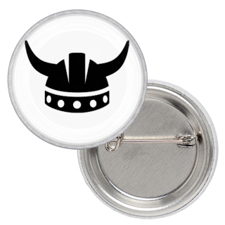 Viking Helmet (Black) Badge