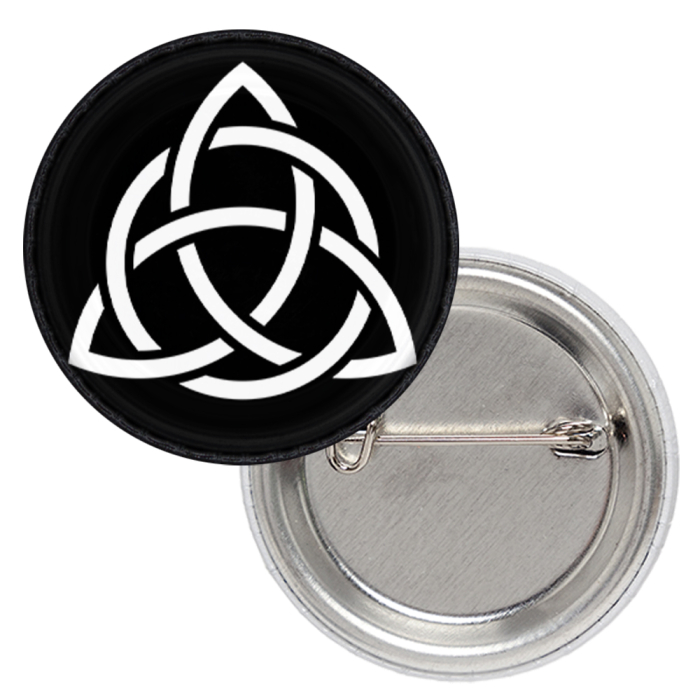 Triquetra (Black Background) Badge