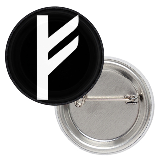 Fehu Rune Badge