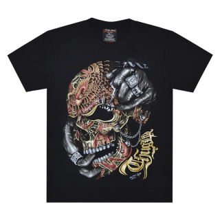 Skull with Dragon Tattoo (3D, Glow in the Dark) T-Shirt