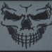 Horror Skull (Gray) Embroidered Patch