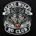 Lone Wolf, No Club (Gray) Embroidered Baseball Cap