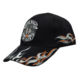 Lone Wolf, No Club (Gray) Embroidered Baseball Cap