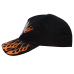 Born To Ride (Orange Flame, Skull and Wings) Embroidered Baseball Cap