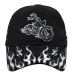 Motorcycle (White, Black) Embroidered Baseball Cap