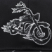Motorcycle (White, Black) Embroidered Baseball Cap