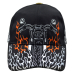 Motorcycle (White and Orange Flame) Embroidered Baseball Cap