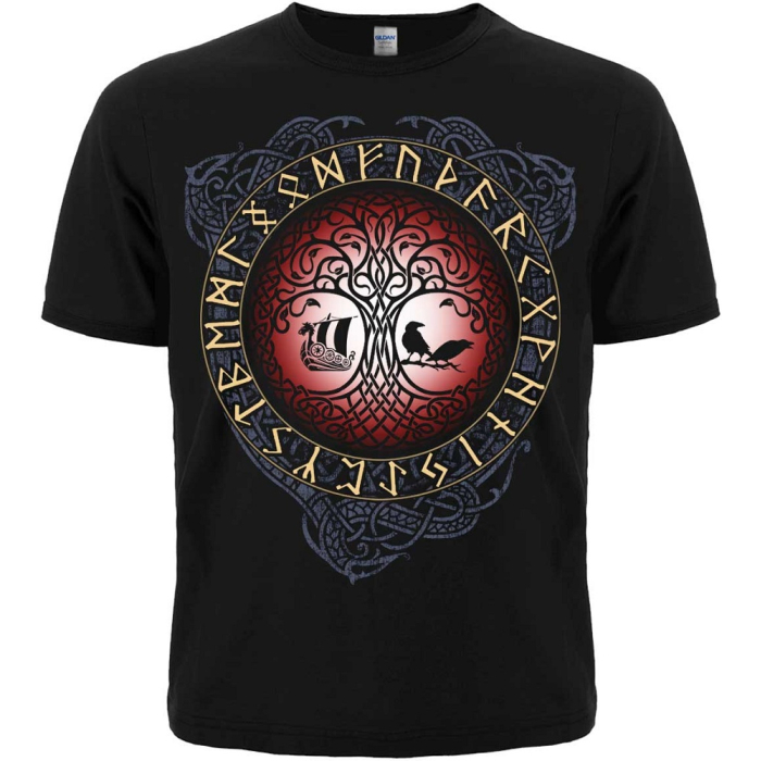 Tree of Life (Wegwizer Runic Compass) T-Shirt