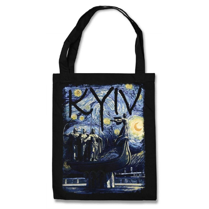 Urbanist Van Gogh The Starry Night in Kyiv (KYIV) Eco Tote Bag