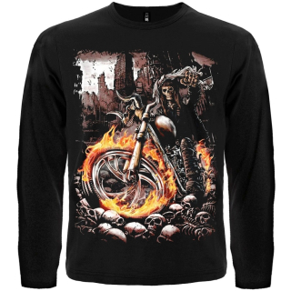 Death on a Motorcycle Long Sleeve T-Shirt