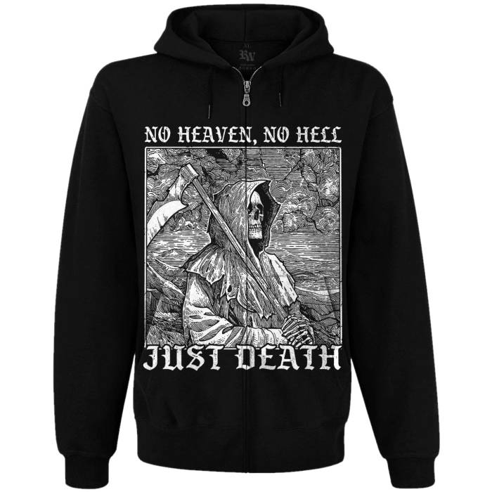 No Heaven, No Hell - Just Death Kangaroo Pocket Hoodie with a Zipper