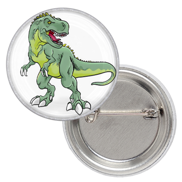 Tyrannosaurus (T-Rex white background) Badge