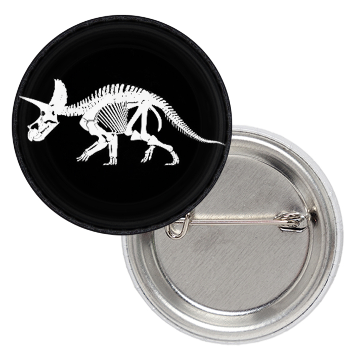 Triceratops (Triceratops white skeleton) Badge