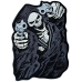 Death with Revolvers Embroidered Patch Death with Revolvers Embroidered Patch