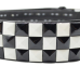 3 Rows Black and White Riveted (checkerboard) Leatherette Belt