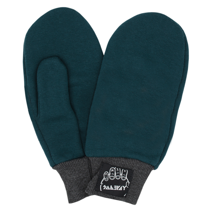 Dark Turquoise Mittens