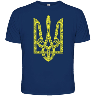 Trident - Glory to Ukraine! Glory to the Heroes! (blue T-Shirt) T-Shirt Ukraine