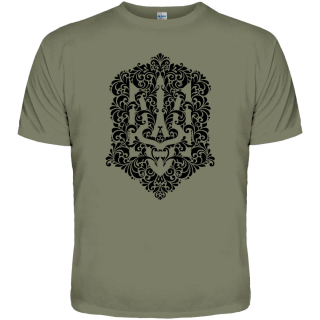 Trident in floral pattern (olive T-Shirt) T-Shirt Ukraine