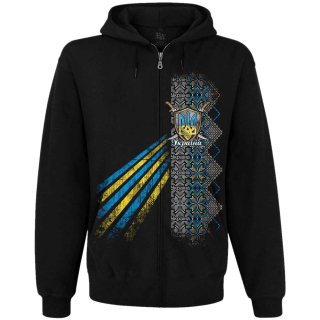 Trident (Pattern) Hoodie with a Zipper