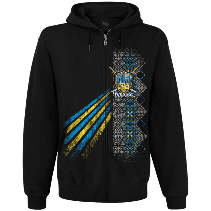 Trident (Pattern) Hoodie with a Zipper