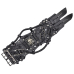 Steampunk (bsp-51) Black Bracelet Wolf's Head