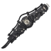 Steampunk (bsp-55) Black Bracelet on rivets Wolf