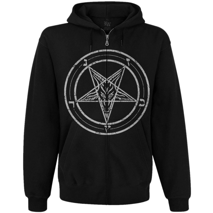 Pentagram Kangaroo Pocket Hoodie with a Zipper