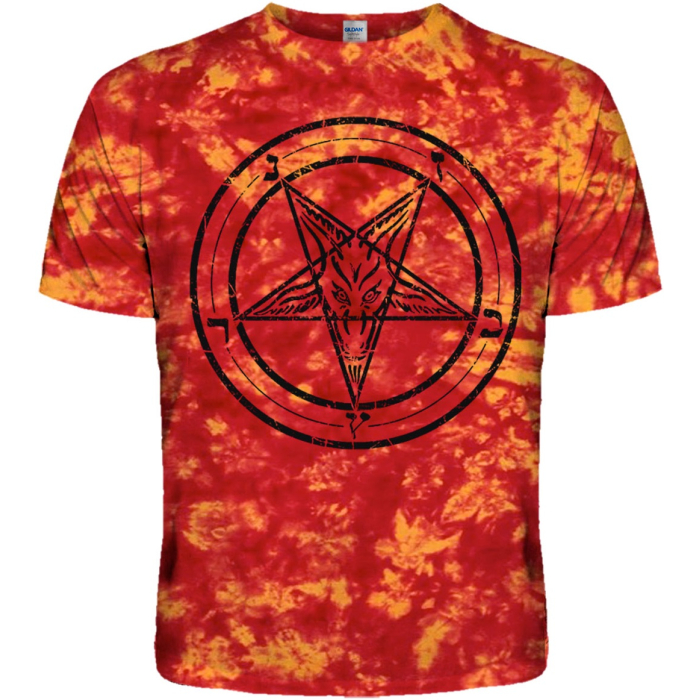 Tie Dye Pentagram (Flame) T-Shirt
