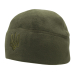 Olive fleece hat with the coat of arms of Ukraine